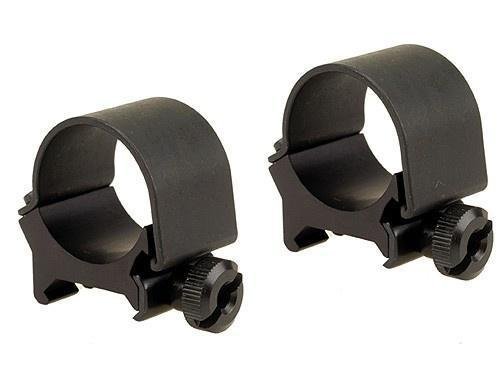 Weaver 49041 Detachable Top Mount Rings 1 in Matte Black Medium