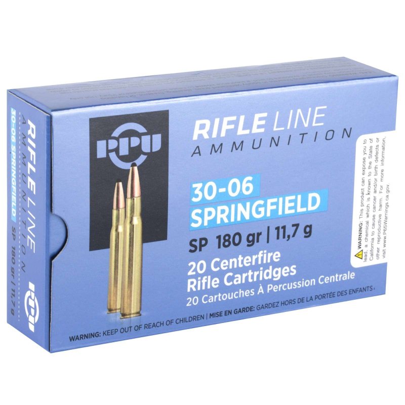 PPU PP30063 Standard Rifle 30-06Springfield 180gr Soft Point 20 Per...