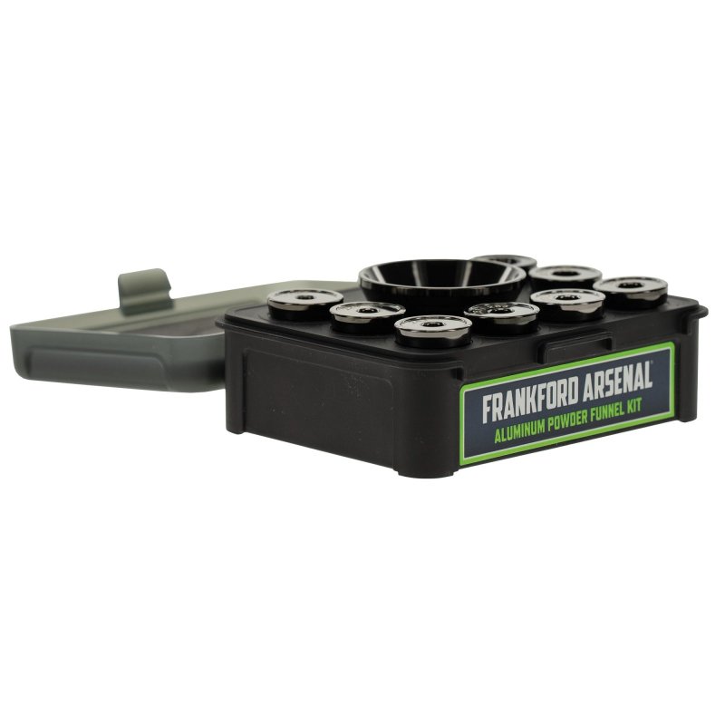 Frankford Arsenal 1136021 Powder Funnel Kit Multi-Caliber Aluminum Black