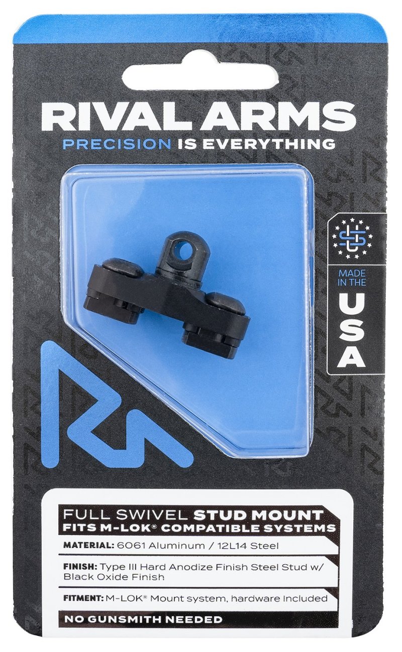 Rival Arms RA-RA92M1B M-LOK Sling Swivel Stud Adapter Black Aluminum