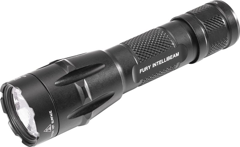SureFire FuryIBDF Intellibeam Dual Fuel LED Flashlight 15-1500 Lumens Black