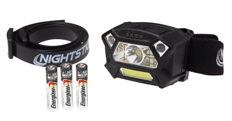Nightstick NSP-4400B React Dual-Light Headlamp, 200 Lumens, Black
