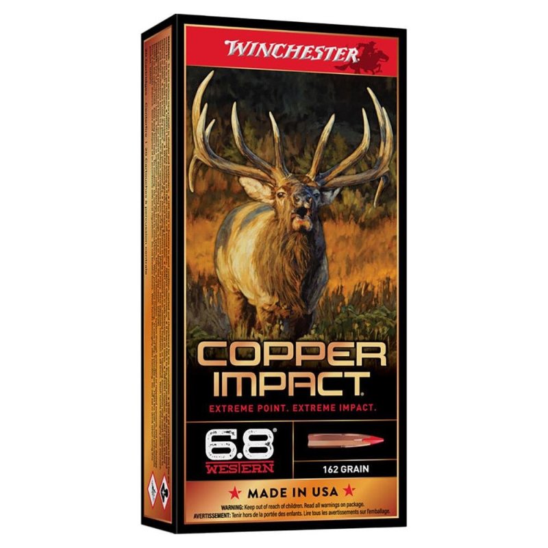 Winchester X68WCLF 6.8 Western 162 Grain Copper Extreme Point 20 Rounds