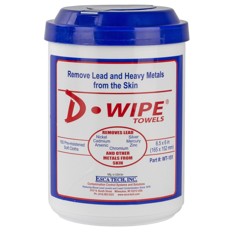 D-Lead WT-150 150-Count Lead Wipes Pop-Up Canister 8-Pack