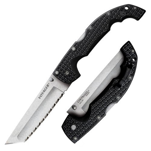 Cold Steel XL Voyager AUS10A Blade Tri-Ad Lock Griv-Ex Handle