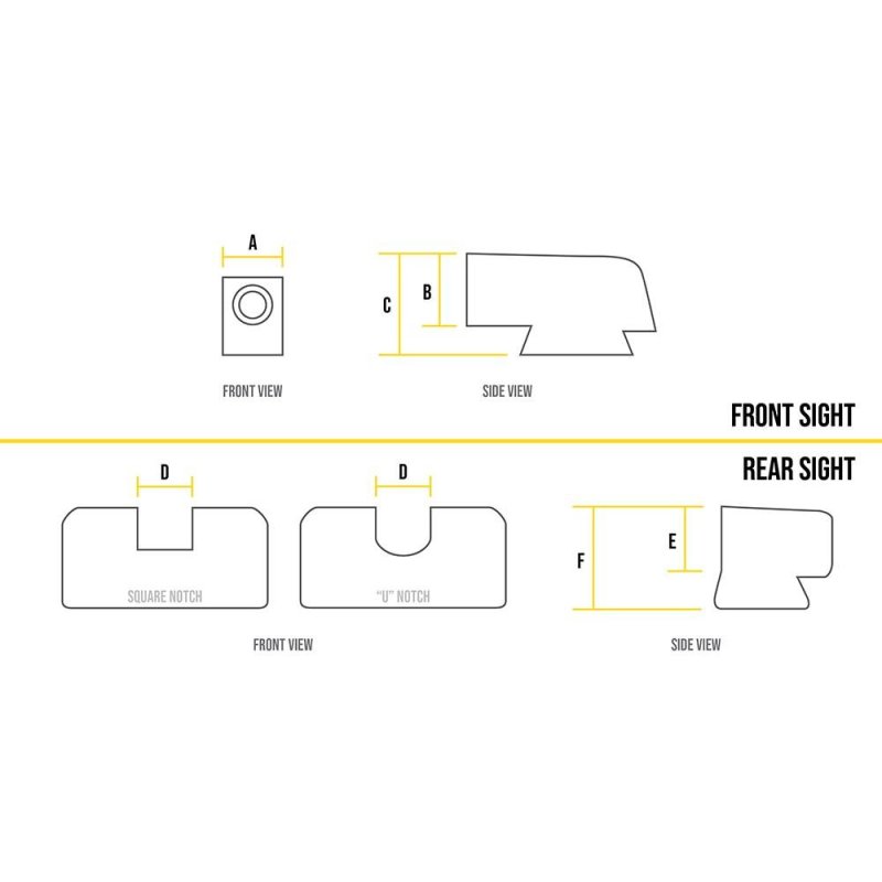 Ameriglo Optic Compatible Sight Set Glock Gen5 A-Cut .240 Black