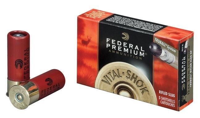 Federal PB127RS Premium Vital-Shok TruBall 12 Gauge 2.75" 1 oz Rifled Slug Shot 5 Per Box/50 Cs