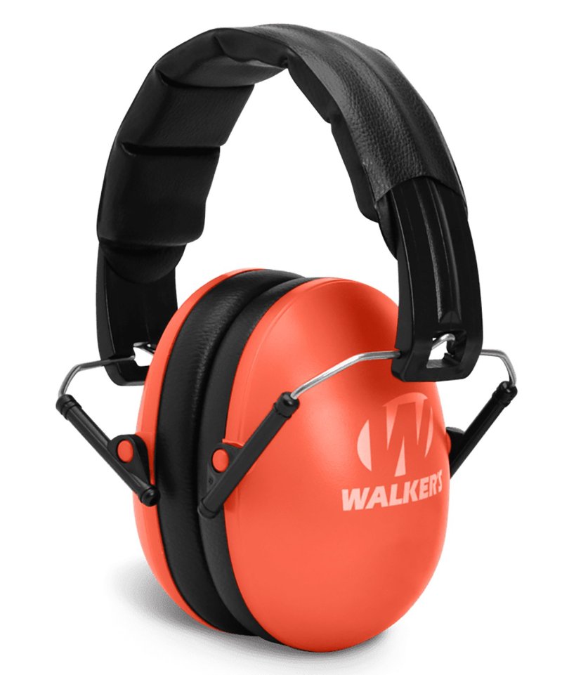 Walker's Small Passive Folding Ear Muffs Coral 23dB NRR