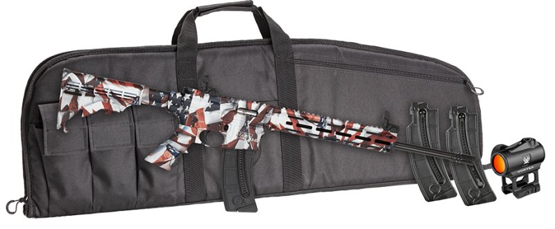 Smith & Wesson M&P 15-22 22 LR 25rd 16.5 Flag Cerakote Vortex Triumph 2 MOA Red Dot Bundle Rifle