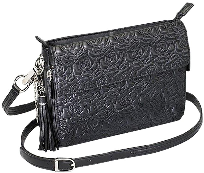 GTM GTM-10/BK Clutch Purse Embroidered Lambskin Black
