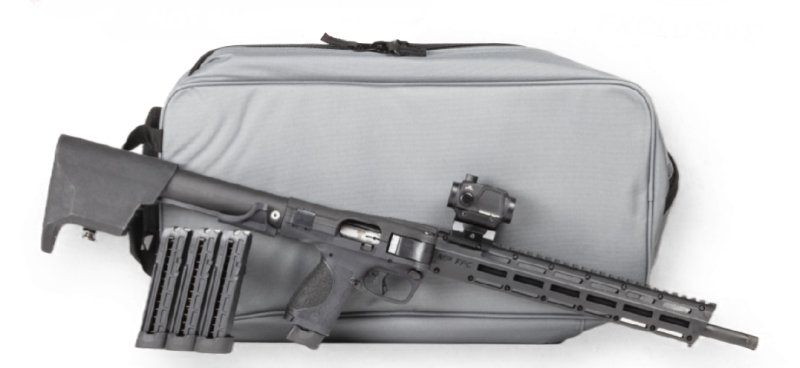 Smith & Wesson M&P FPC 22 LR 4x20rd 16.25 Barrel Folding Rifle Bundle CTS-103 Red/Green Dot Bag Black