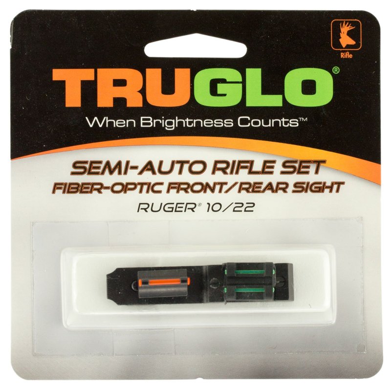 TruGlo TG111W Ruger 10/22 Fiber Optic Sight Set