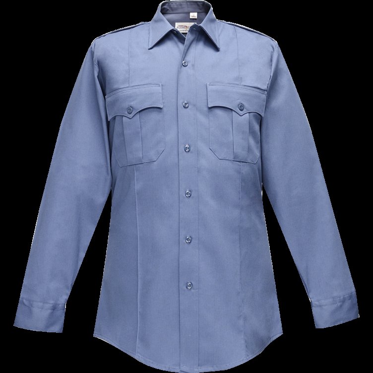 Flying Cross Duro Poplin Long Sleeve Shirt Sewn-In Creases (UPC 500351)
