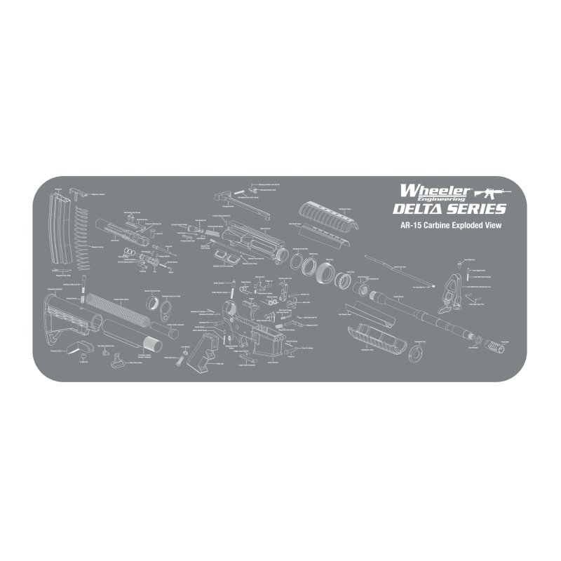 Wheeler Delta Series AR-15 Neoprene Maintenance Mat Dark Gray 20x47 Inches