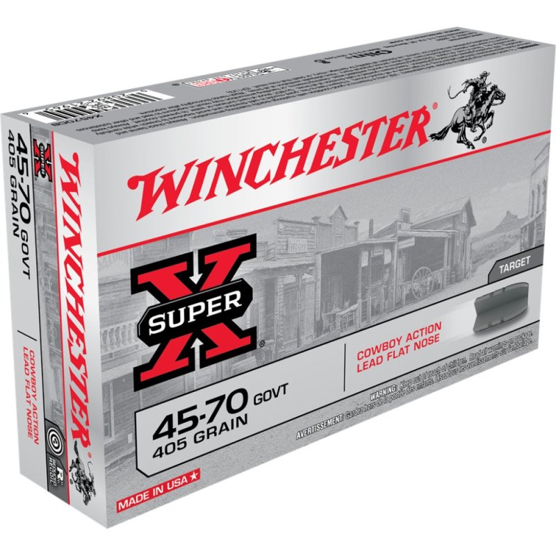 Winchester Super X Cowboy Action 45-70Gov 405gr Lead Flat