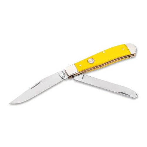 Boker TS 2.0 Trapper 1095 Steel Yellow Delrin Pocket Knife