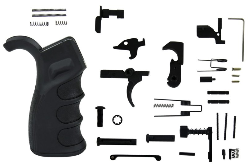 TacFire LPK02USAB AR-15 Lower Parts Kit PGAR-B Grip Black