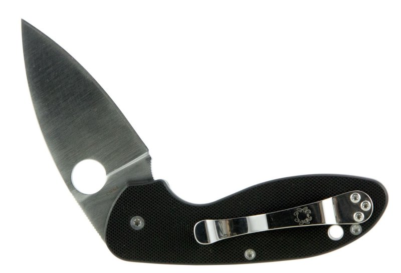 Spyderco Efficient C216GP 2.98 In Plain Edge Black G-10 Handle