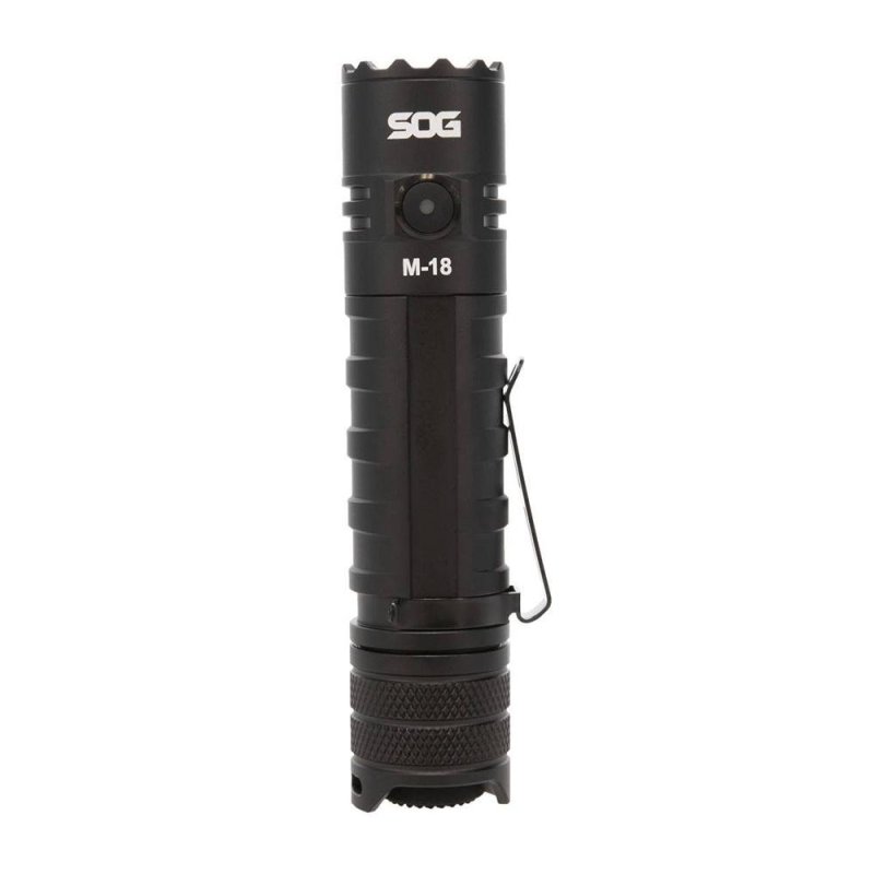 SOG M-18 1900 Lumens USB-C Black Aluminum Rechargeable Flashlight