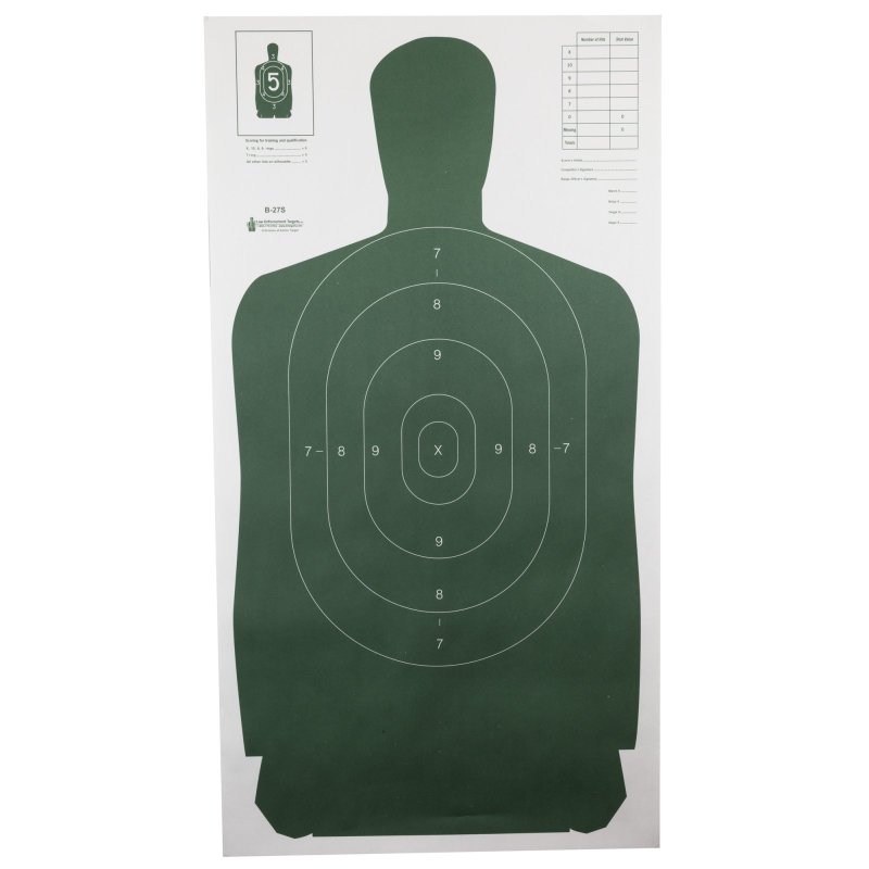 Action Target B-27S 24 In x 45 In Green Silhouette 100 Pack