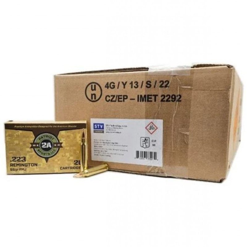 Patriot Sports P223055FC .223 Rem 55gr FMJ 1000 Rounds 3280 fps