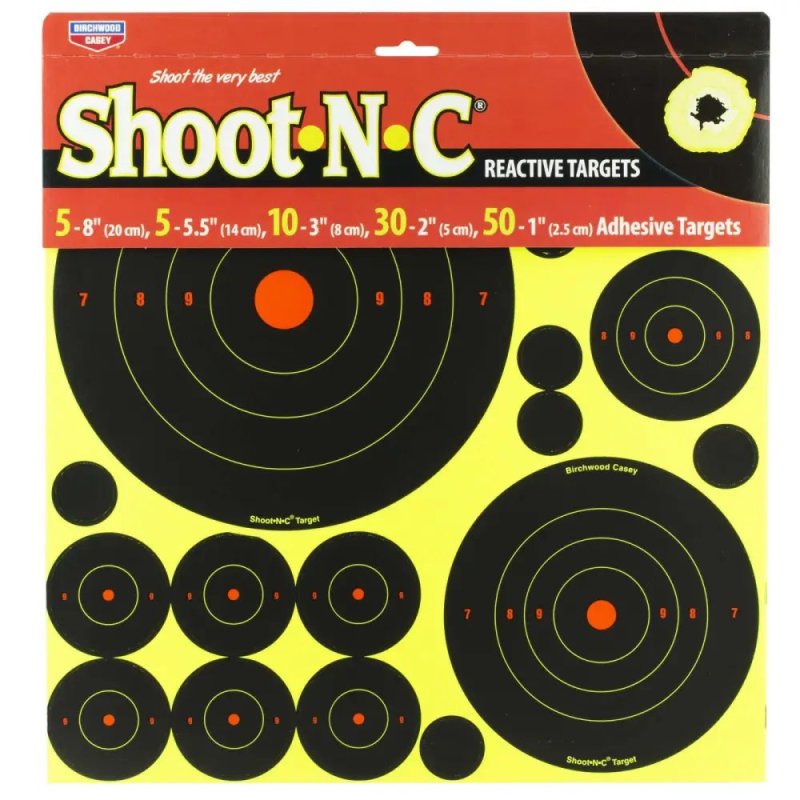 Birchwood Casey 34018 Reactive Target Pack 50 Count Self-Adhesive