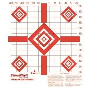 Champion 47388 16 In Paper Sight-In Target 10 Pack Red/White