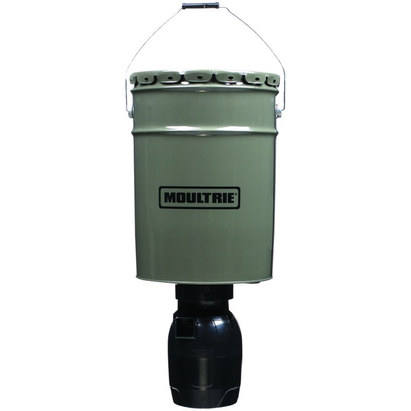 Moultrie MFG-13282 6.5 Gallon Hanging Directional Feeder Grey