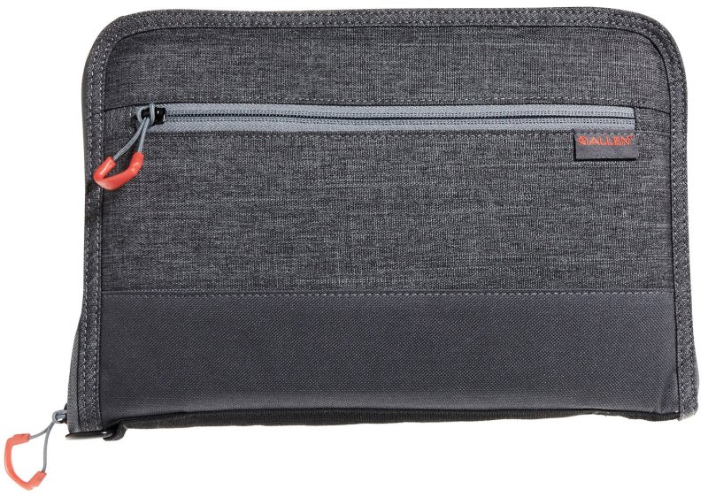 Allen Auto-Fit 2.0 Deluxe Handgun Case 11" Heather Gray and Red