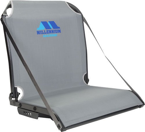 MILLENNIUM B100 BOAT SEAT W/ ARM REST STRAPS GRAY