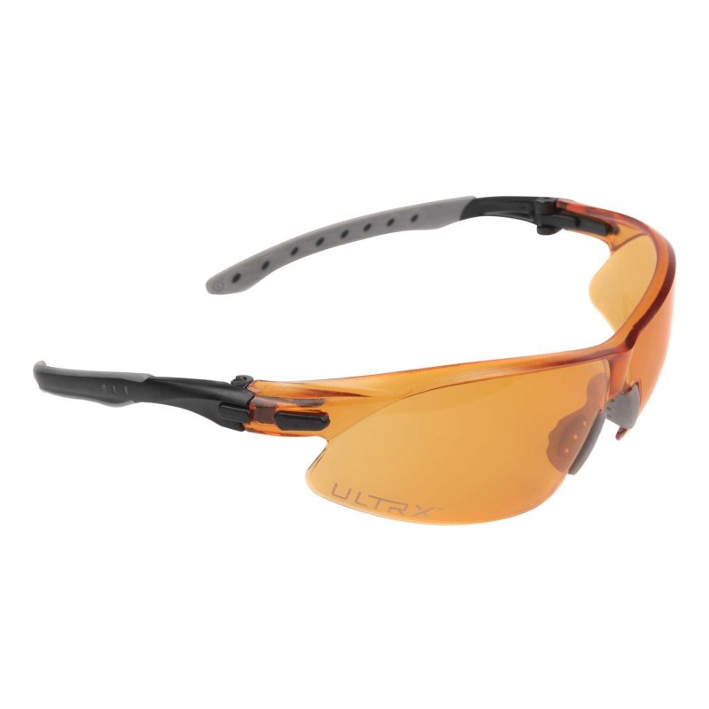 Allen ULTRX Keen Safety Glasses Black with Amber Lenses