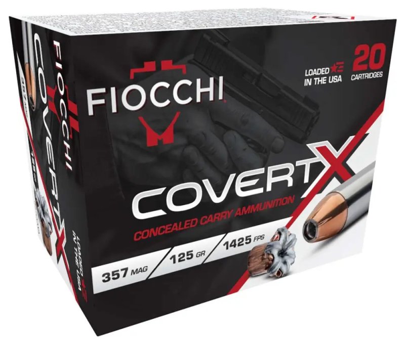 Fiocchi 357CCWA CovertX 357 Mag 125gr JHP Pistol Ammo 20 Rounds