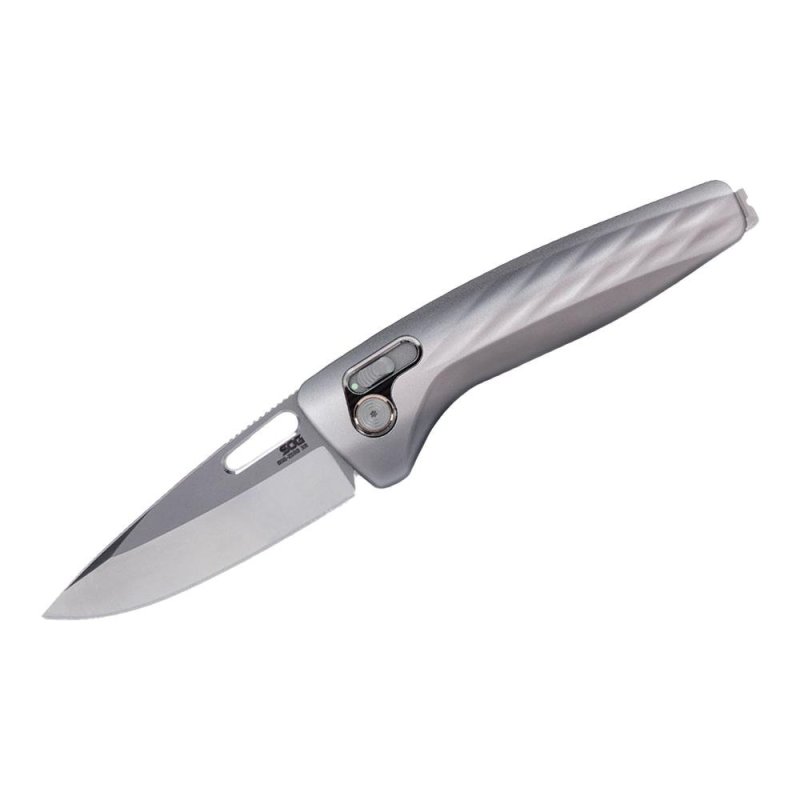SOG Knives One-Zero XR Folding Knife 3-1/10 Drop Point Blade Silver Black