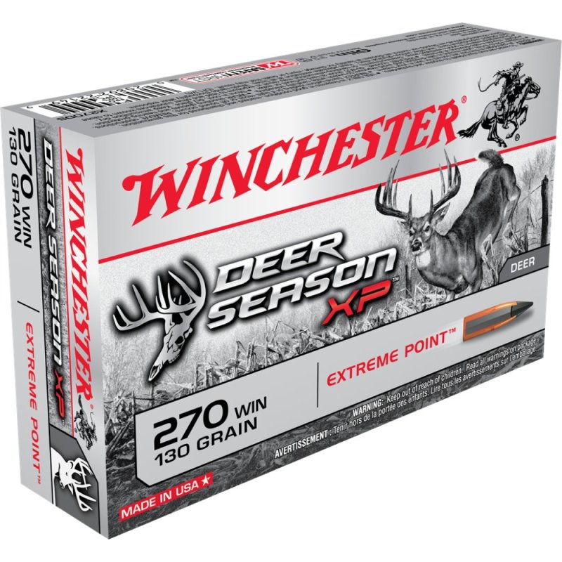 Winchester Ammo X270DS Deer Season XP 270 Win 130 gr Extreme Point 20 Per Box/ 10 Cs