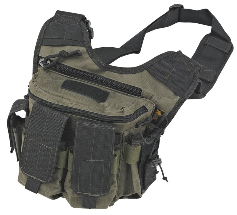 US Peacekeeper P20305 Water-Resistant Sling Pack, OD Green/Black