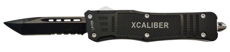 Xcaliber 40 Cal Large OTF Tanto 3.80in 440C SS Blade Serrated