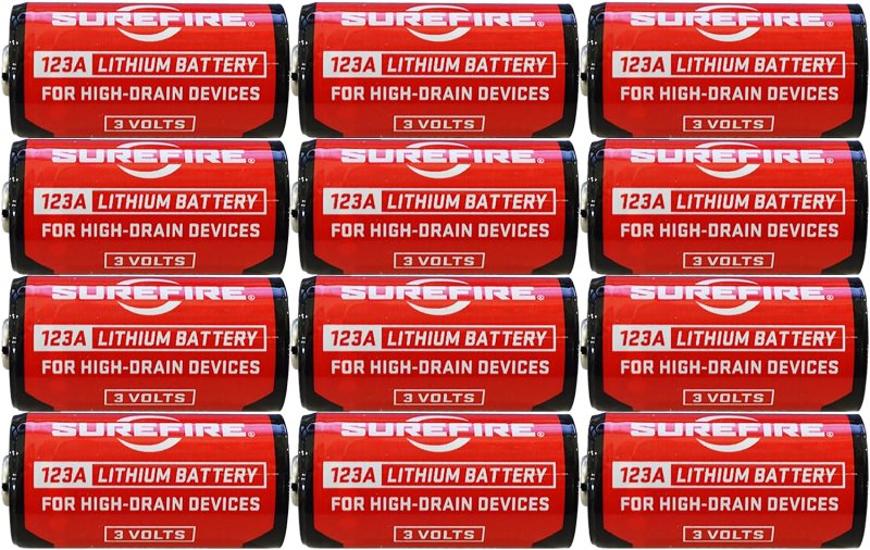 SureFire SF12A-BB CS 123A Lithium Batteries 12-Pack Clamshell