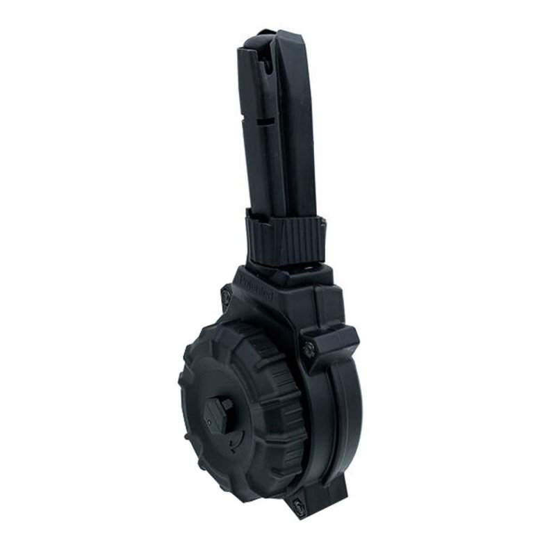 Pro Mag DRM-A53 9mm 50rd Drum Magazine for SCCY CPX-1/2 Black Polymer