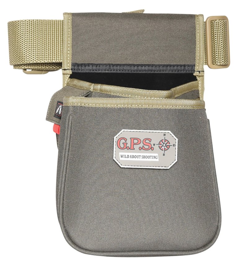 G-Outdoors GPS-960CSPRK Double Shotshell Pouch, Rifle Green/Khaki Trim