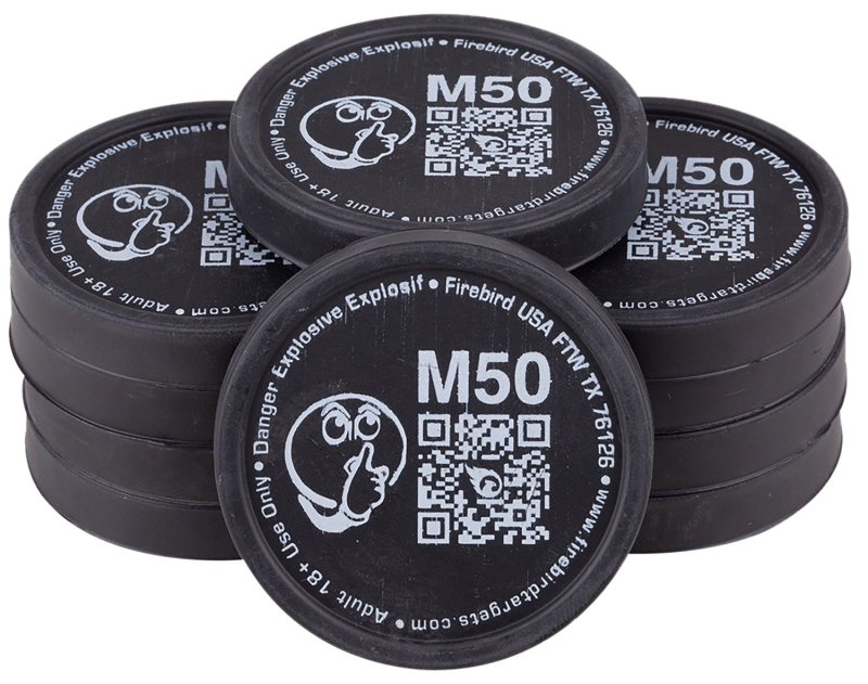 Firebird M50 Moderated Low-Noise 50mm Biodegradable Targets 10 Pack