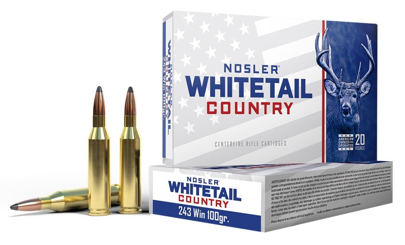 Nosler Whitetail Country 243 Winchester 100 Grain SP 20 Rounds