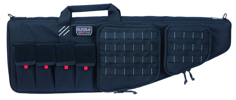 GSM Outdoors GPS-T35ARB 35 In Tactical AR Rifle Case Black Handgun Storage