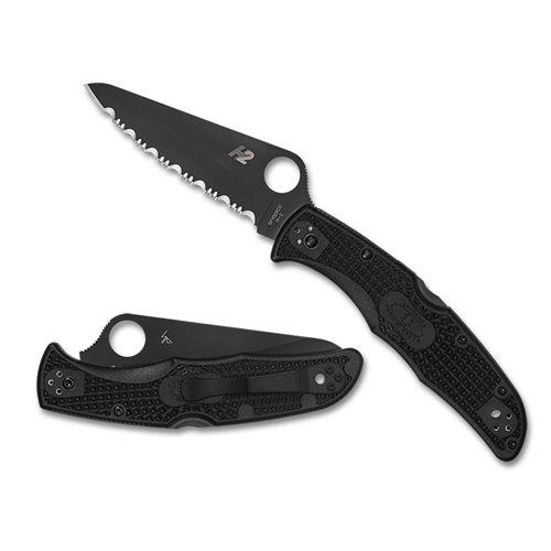 Spyderco C91PBBK2S Pacific Salt 2 Folding Knife Black FRN