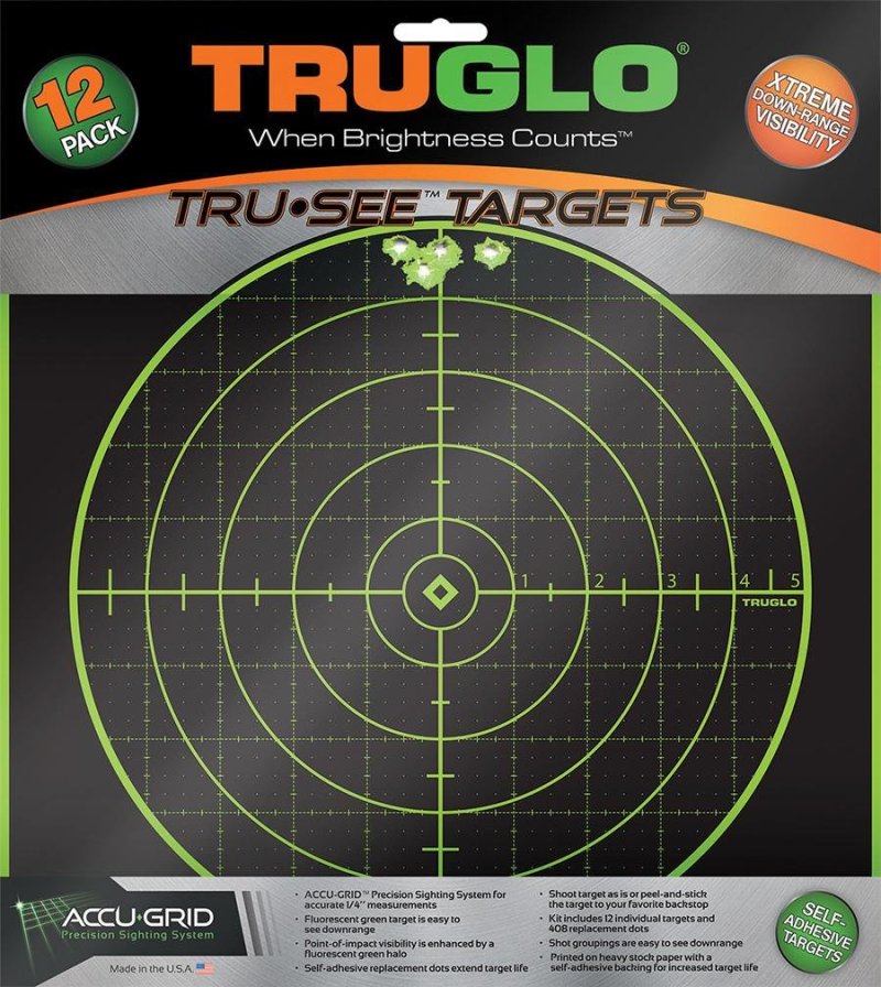 TruGlo TG10A12 Tru-See 12x12 In Self-Adhesive Splatter Targets 12-Pack