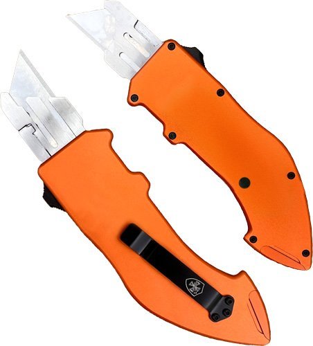 Templar Knife Squire Utility OTF Razor Plain Orange Anodized 5.38" Aluminum Handle