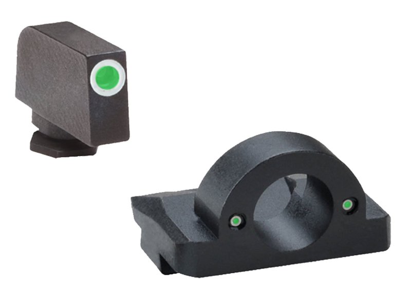 AmeriGlo GL126 Ghost Ring Sight Set Glock Gen 1-4 Tritium Green/White