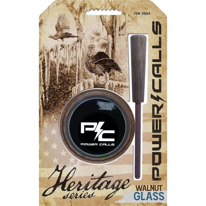 Power Calls Heritage Series Glass Pot Call Walnut Pot Crystal Tone