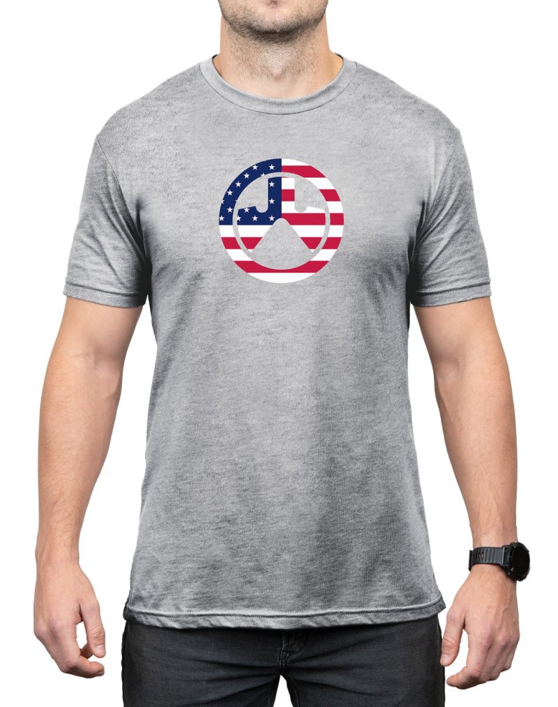 Magpul MAG1281030S Independence Icon Gray Heather Cotton T-Shirt Small