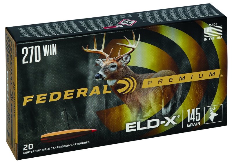 Federal Premium P270ELDX1 270 Winchester 145 Grain Polymer Tip 20 Rounds