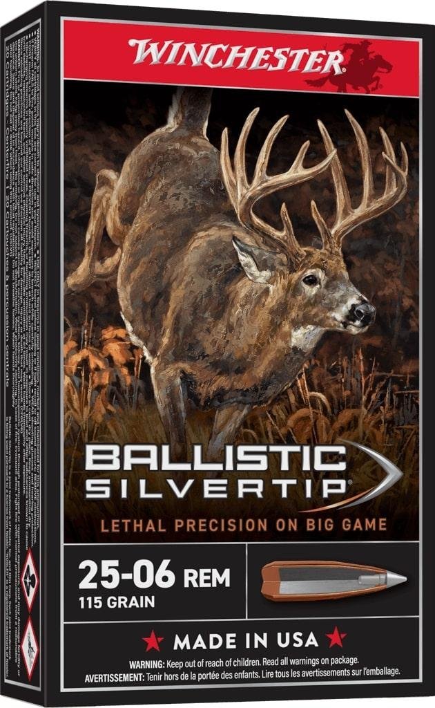 Winchester Ammo SBST2506 Ballistic Silvertip 25-06 Rem 115 gr Polymer Tip 20/10 Cs